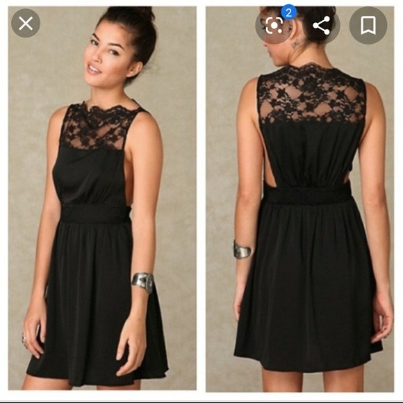 Free People black lace dress - Picture 1 of 5